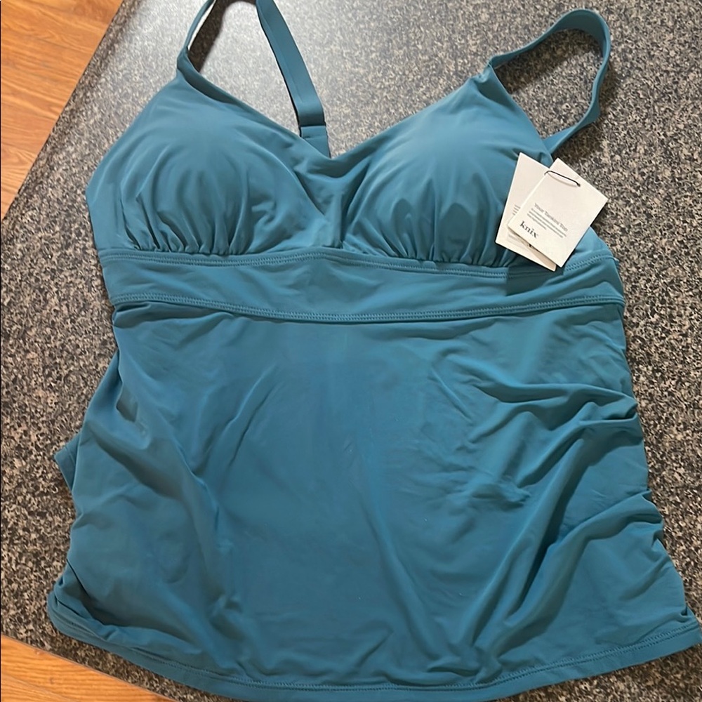 Knix Blue Bra with Ruched Detailing and Built-in Support